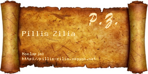 Pillis Zilia névjegykártya
